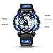 AZLAND Updated Sports Digital Kids Wrist Watches for Boys Quartz Analog Pointer Waterproof Teenagers Wacth Blue