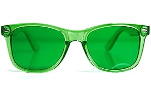 GloFX Green Color Therapy Mood Glasses Migraine Glasses Light Therapy Glasses Chromotherapy Green Colored Migraine Relief Lenses