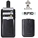 Phone Card Holder RFID Blocking Sleeve, Pu Leather Back Phone Wallet Stick-On Pull up 5 Card Holder Universally Pocket Covers Credit Cards Cash for iPhone/Android/Samsung/ Smartphones.Black (Black)