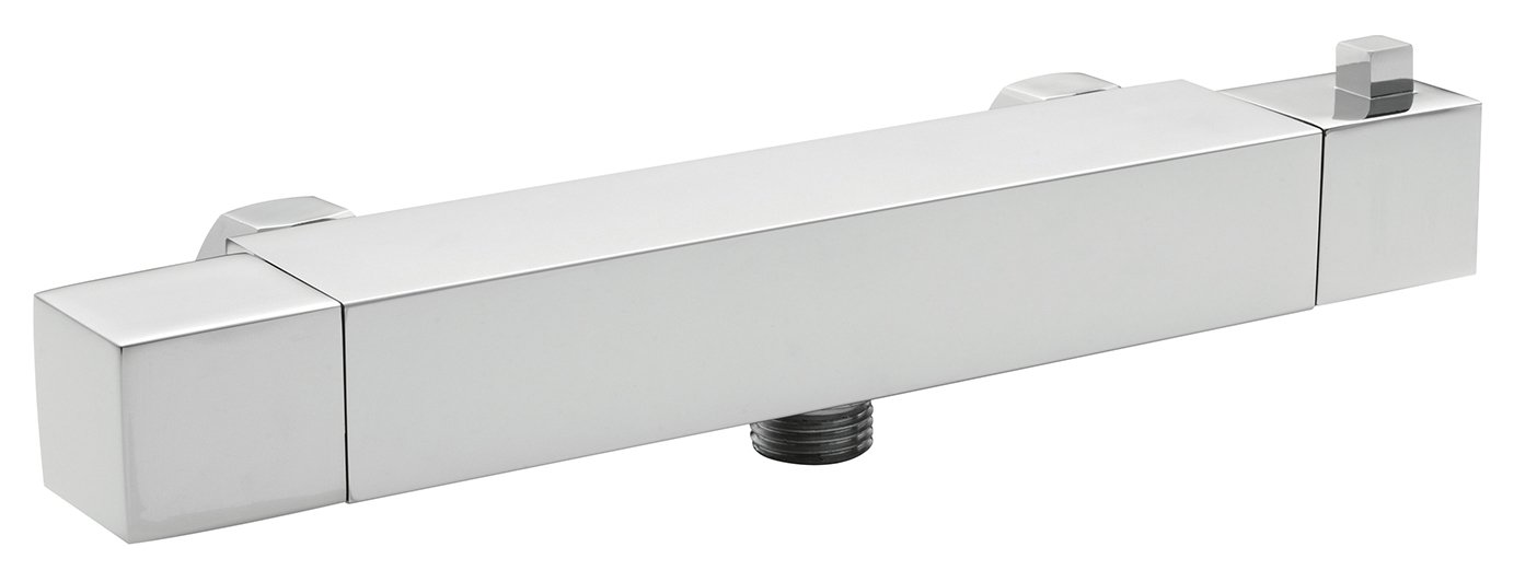 Ultra JTY316 Square Thermostatic Bar Valve Bottom Outlet - Chrome