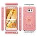Galaxy Note 5 Case, BENTOBEN Samsung Galaxy Note 5 Case Shockproof Heavy Duty Hybrid Full Body Rugged Holster Protective Case for Samsung Galaxy Note 5 with Rotating Kickstand + Belt Clip (Rose Gold)