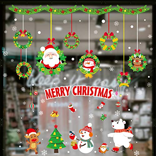 image for BS BURNING SECRET Window Stickers for Christmas Decorations,BS Adhesiv