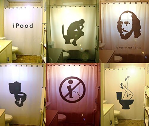 Funny Shower Curtain Toilet Humor