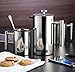 French Press Coffee Maker Set - [5-pieces] 18/8 Stainless Steel Double Wall Vacuum Insulated Coffee Press 34 oz. with 2 Stainless Steel Coffee Mugs 16 oz., S/S Spoon, Coffee Scoop, Bonus Screen Filter