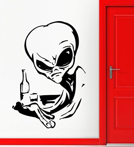 Home Decor Alien UFO Space Fantasy Drinking Wall Decal Vinyl Wall Stickers Room Decoration Sport wall Art Vinyl Wall Decals Fashion Wall Murals