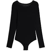 Intimissimi Woman's Sheer Modal and Cashmere Long-Sleeve Bodysuit