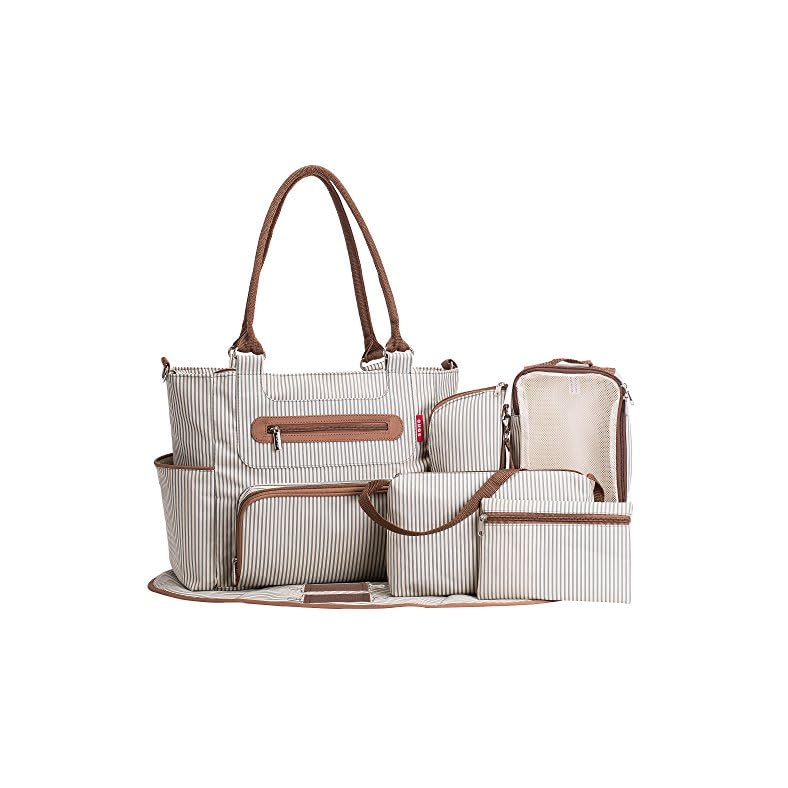 SoHo Grand Central Station Diaper Bag 7Pc, Striped SoHo Grand Central Station Diaper Bag 7Pc, Striped