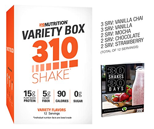310 Shake Variety Box - 12 Individual Servings - Find Your Favorite Flavor, Choose from Chocolate, Vanilla, Vanilla Chai, Strawberry, and Mocha (Variety Box 2)