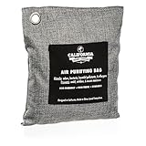 California Home Goods Naturally Activated Bamboo Air Purifying Bag, Medium Size, Charcoal Color, 500g