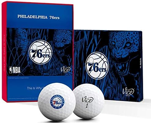 Vice Golf Unisex Vice Tour NBA Philadelphia Golf Balls, Ers, 1 Dozen