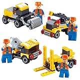 Engineering Construction Building Blocks, Newisland 393PCS Building Set with 8 Unit Vehicles Toys Bricks