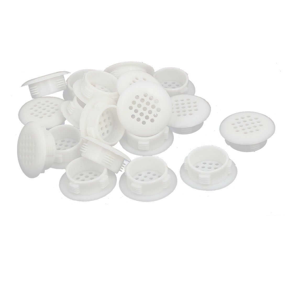 Sourcingmap Shoes Cabinet 30mm Dia Plastic Round Mesh Hole Air Vent Louver Cover 20pcs