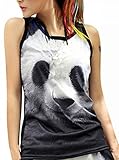 Uget Women's 3D Printing Panda Pattern Tank Tops Vest