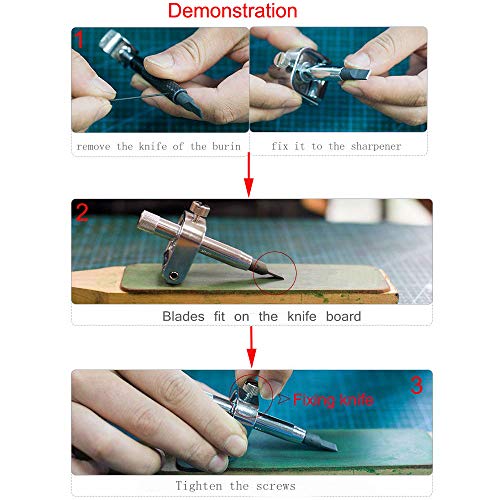 Bluemoona 1 Pcs - Leather Carving Swivel Knife Sharpener Keen Edge Sharpening Adjuster Guide Tool