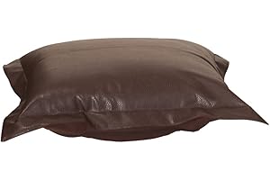 HOWARD ELLIOTT COLLECTION Howard Elliott Replacement Slipcover Exclusively Made for Howard Elliott Puff Ottoman, 100% Polyurethane Fabric (Ottoman Not Included), Avanti Pecan