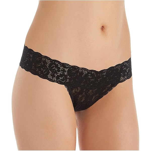 Amazon.com: Blush The Micro Lace Trim Thong Panty - 0229622