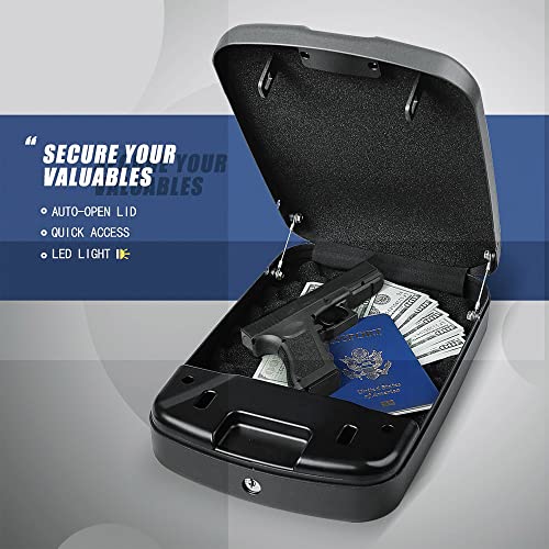 WINCENT Portable Gun Safe Quick Access Gun Safes for Pistols