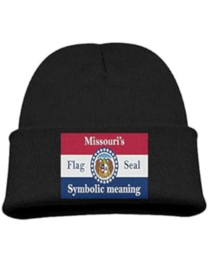 Missouri's Flag Kid's Hats Winter Funny Soft Knit Beanie Cap Children Unisex