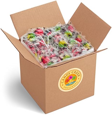 Spooky Halloween Lollipops by Candy Creek, Bulk 5 lb. Carton, Watermelon, Green Apple, Boo Berry
