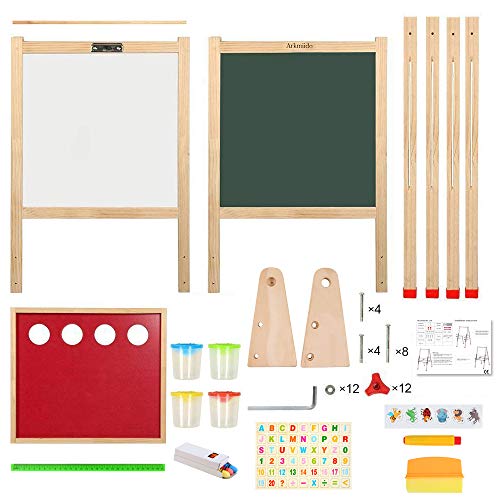 4 Double+Sided+Whiteboard+Chalkboard+Adjustable+Accessories