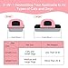 BIBTIM 2-In-1 Deshedding Tool Professional Pet Grooming Brush Kit Best Dog and Cat Hair Shedding Comb, Pink
