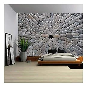 Wall26 Round Stone Background - Canvas Art Wall Decor - 66"x96"