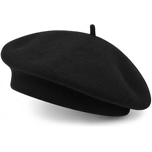 Women French Beret Hat Solid Color Classic Beanie Winter Cap Artist Beanie