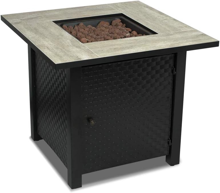 2 In 1 Functional 30 Propane Gas Fire Pit Table Auto Ignition 50 000 Btu Outdoor Square Fire Table With Cover Lava Rock Ceramic Tabletop Outdoor Heating Patio Lawn Garden I2iconsultants Com