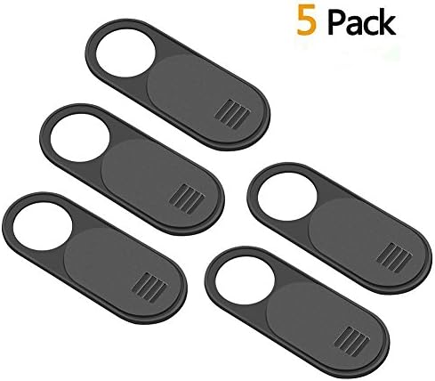 Webcam Cover,HITASION Webcam Cover Slide Compatible with Mac MacBook Pro Laptop 0.03 inch Ultimate Thinness (Black-5 Pack)