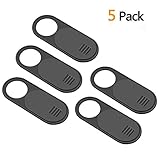 Webcam Cover,HITASION Webcam Cover Slide Privacy Mac MacBook Pro Laptop 0.03 inch Ultimate Thinness (Black-5 Pack)