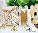 A&S Creavention® Bridal Wedding Party Favor Gift Ribbons Candy Boxes Bags (50, Gold)