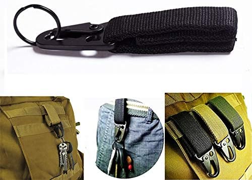 Ruiminou Military Nylon Key Hook Webbing Molle Buckle Outdoor Hanging Belt Carabiner Clip