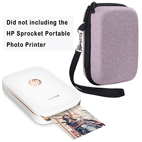 Katia Sprocket Portable Photo Printer Accessories Kit for HP X7N07A, Polaroid ZIP Mobile Printer / Print Social Media Photos on 2x3 Sticky with Hard Shell Case, Calendar Album, Frames - Rosa