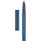 Hongdian Dark Blue Forest Rollerball Pen with Schmidt Black Ink Refill, Classic Design with Metal Case for Business Signature