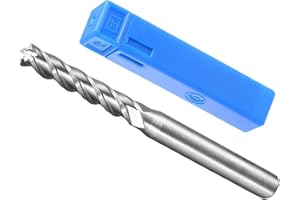 CoCud 4-Flute Spiral End Mill Bits, 5mm Diameter 30mm Length, High Speed Steel Straight Milling Cutter with Storage Case- (Ap