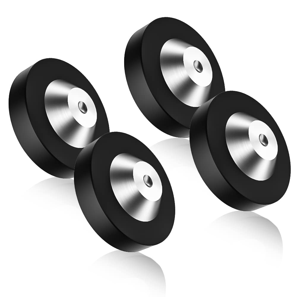 Tertullus 4 Pcs Speaker Spike Pads Pom+Stainless Steel 49mm×13mm Speaker Spike Floor Protectors Isolation Base Mat Speaker Spike Shoes