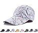 White Camo Hat,Camouflage Baseball Cap,Breathable Running Quick Dry Folding Brim Hat Under 10 UV Sun Protection Visor Baseball Hats Adult Outdoor Fishing Golf Baseball Cap for Men Women QP65