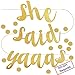 She Said Yaaas Banner Gold Felt Glitter Party Supplies Bachelorette Parties Decorations