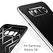 Galaxy S8 Case, TORRAS 2 in 1 Hybrid Anti Fingerprint Slim Fit Soft TPU Rubber Cover with Hard Plastic Bumper Scratch Resistant Phone Case for Samsung Galaxy S8, Black/Silver Edge