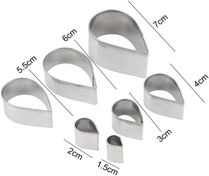 7 Strands Set Kitchen Baking Mould Water Drops Rain Drop Rose Petal Baking Tools Cookie Biscuit Pastry Cutter Set Amazon De Kuche Haushalt
