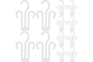 Homoyoyo 30pcs White Plastic Shoe Hanger Hooks Slipper Drying Organizer for Home and Mall Display Rack