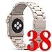 Apple Watch Band 38mm, Biaoge Stainless Steel Classic Metal Watch Strap Replacement for Apple Watch Series 3 Series 2 Series 1 (38mm Champagne Gold)