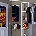 Everything Mary Superman, C 4 Shelves Clothing Closet and Bedroom DC Comics Towel Accessory Storage, Collapsible Hanging Organizer