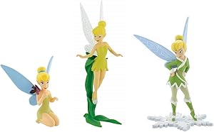 Disney Peter Pan Fairies Fairy Birthday Party Cake Toppers Featuring Tinker Bell with Blaze, Tinkerbell Flying and Sitting