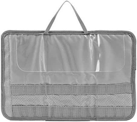 Amzbag Cutlery Organizer Nylon Tableware Sleeve Pouch 13 Slots Fordable Fork Spoon Chopsticks Holder For Camping / Picnic / BBQ (Grey)