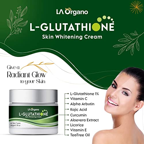 glovy L-Glutathione Cream For Skin Brightening, Reduces Dark Spots And Skin  Ageing With Vitamin C & Kojic Acid, 50gm, 1.76 Ounce (Pack of 1) in Saudi  Arabia | Whizz Face Moisturizers