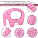 Teething Pain Relief BPA Free Silicone Toy and Pacifier Clip Holder for Stylish Little Girls, Pink Elephant Teether Toys, Best for Freezer, 6 12 Months 1 Year Old - Baby Shower Gifts