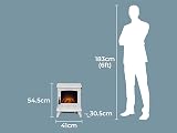 Adam Aviemore Pure White Enamel Corded Electric Stove Heater LED Log Flame view 7