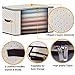 Clothes Blankets Storage bag for comforter, Breathable Home Organizers Bins Boxes Tidy Up Your Closets,Shelves, 240gsm thicker fabric with clear window, 2 Leather Handles,Set of 3 Beige