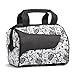 Fit + Fresh Downtown Insulated Lunch Bag for Women with Extra-Wide Opening, Ebony Floral